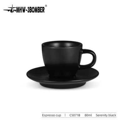 MHW Ceramic Espresso Cup 80ml – Black