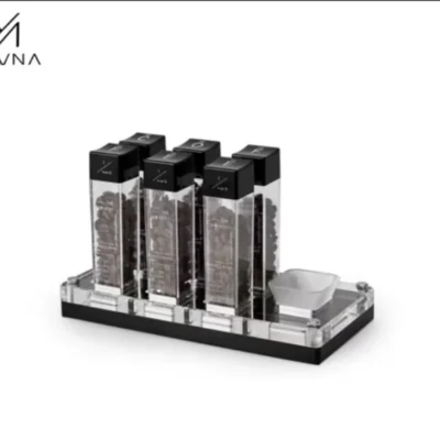 MUVNA Coffee Bean Cellars with Stand & Hopper 6 Tubes