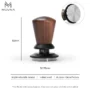 MUVNA Infinitely Adjustable Knob Espresso Powder Press 58.35 mm