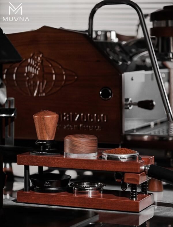 MUVNA Infinitely Adjustable Knob Espresso Powder Press 58.35 mm - Image 4