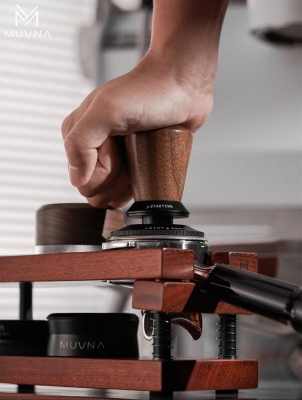 MUVNA Infinitely Adjustable Knob Espresso Powder Press 58.35 mm - Image 2