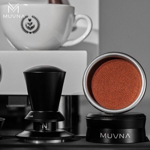 MUVNA Infinitely Adjustable Knob Espresso Powder Press 58.35 mm - Image 2