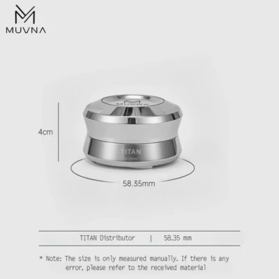MUVNA Espresso Stainless Steel Gravity Adaptive Height Distributor