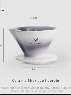 MUVNA V2 Hand Brewed Coffee Cone Filter Cup Purple