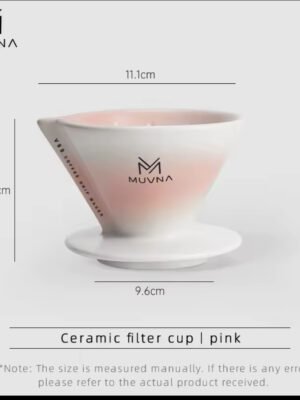 MUVNA V2 Hand Brewed Coffee Cone Filter Cup Pink