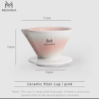 MUVNA V2 Hand Brewed Coffee Cone Filter Cup Pink