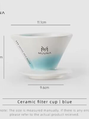 MUVNA V2 Hand Brewed Coffee Cone Filter Cup Blue