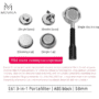 MUVNA - E61 3-in-1 Portafilter 58 mm ABS / Steel / Black