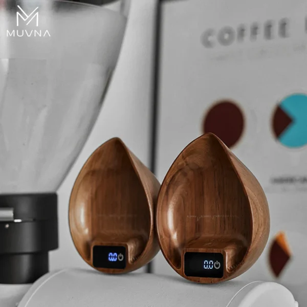 MUVNA Electronic Scale Coffee Bean Tray-Walnut - Image 8