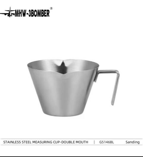 Mhw Stainless Steel Measuring Cup 100ml-double mouth-sanding