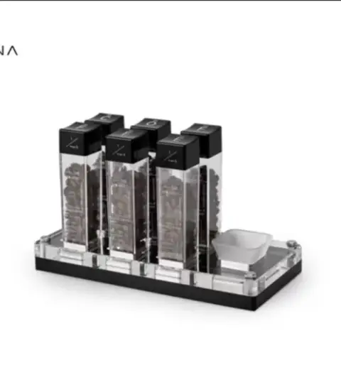 MUVNA Coffee Bean Cellars with Stand & Hopper 6 Tubes