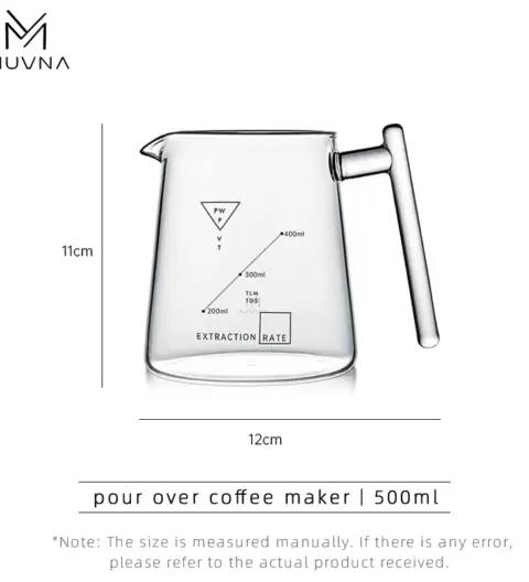 MUVNA Lab Style – 500ml Pour Over Coffee Maker