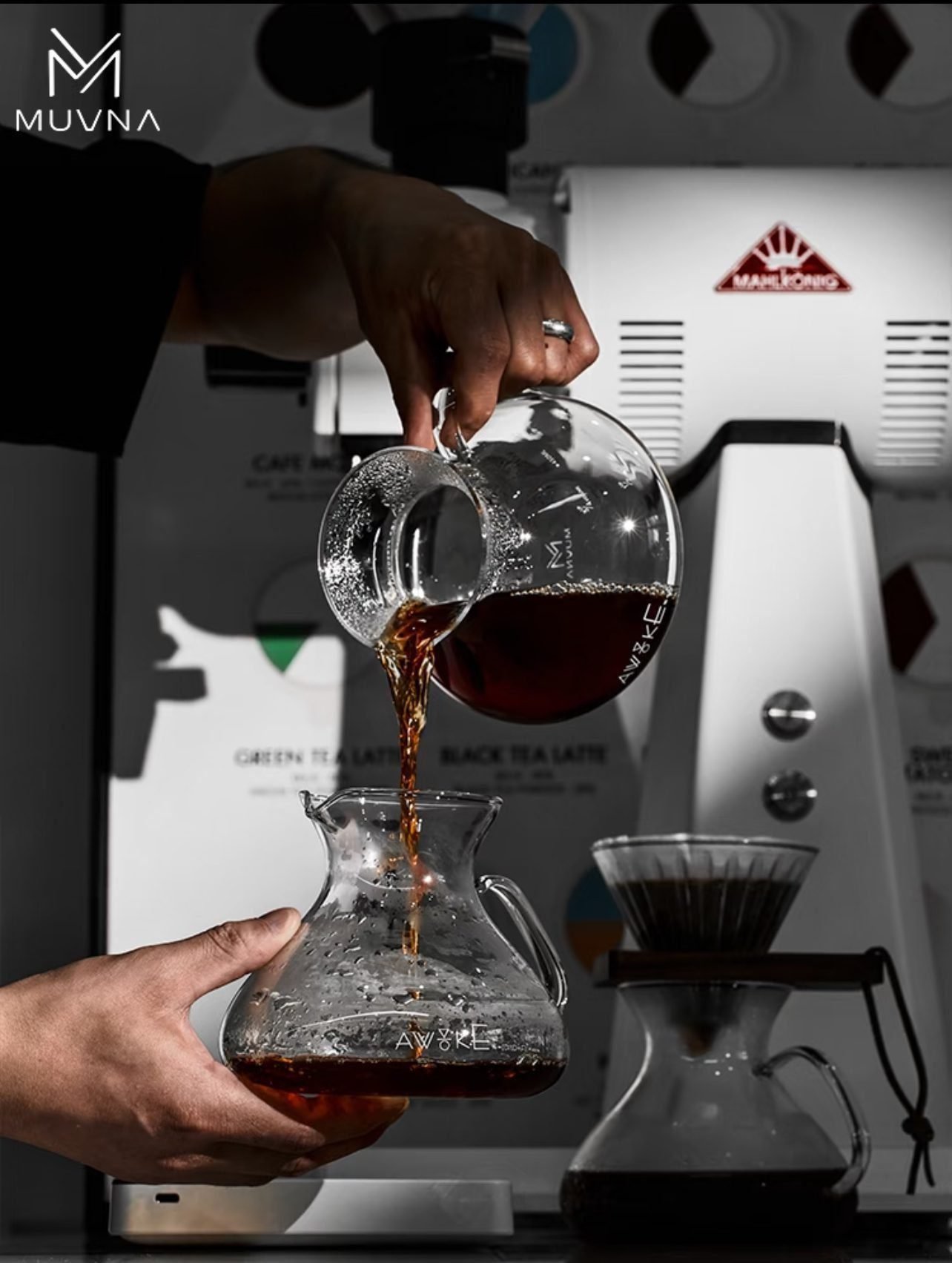 MUVNA Pure Glass – 450ml Pour Over Coffee Maker - الصورة 5