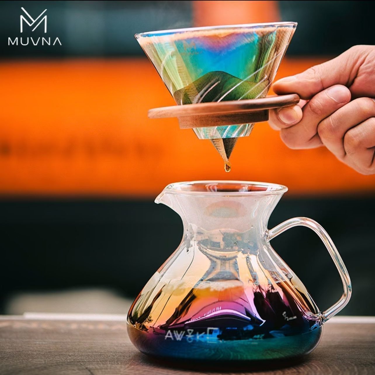 ⁦MUVNA Colorful – 450ml Pour Over Coffee Maker⁩ - الصورة ⁦4⁩