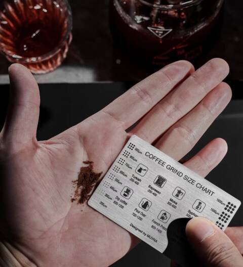 Muvna Stainless Steel Grinding Reference Card: Square Style