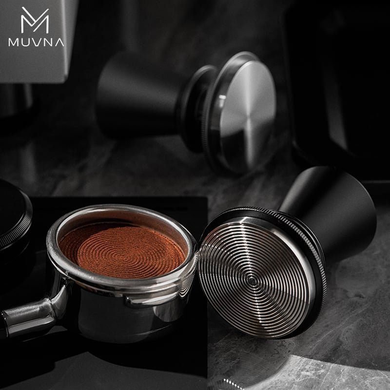 MUVNA Height-Adjustable Espresso Tamper – Matte Black – 58.35mm - الصورة 4