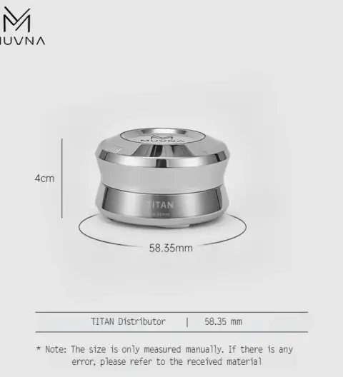 MUVNA TITAN Coffee Distributor – 58.35mm – Gravity-Adjusting Design