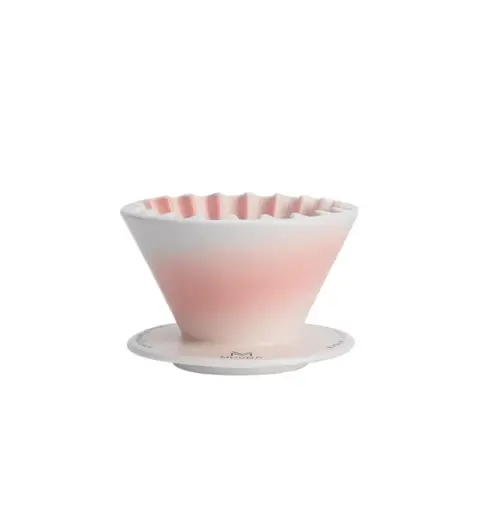 MUVNA Hand Brewed Coffee Cone Filter Cup Pink
