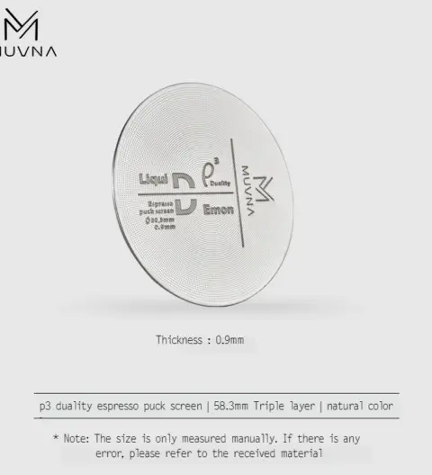 MUVNA P3 Duality Espresso Puck Screen
