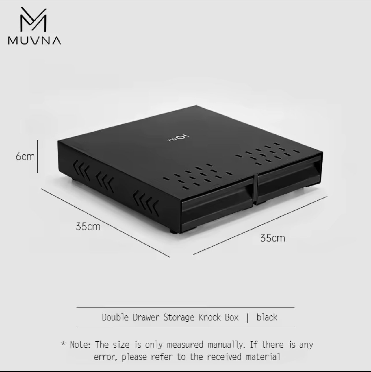 MUVNA Two Drawer Espresso Cracker Box - الصورة 6