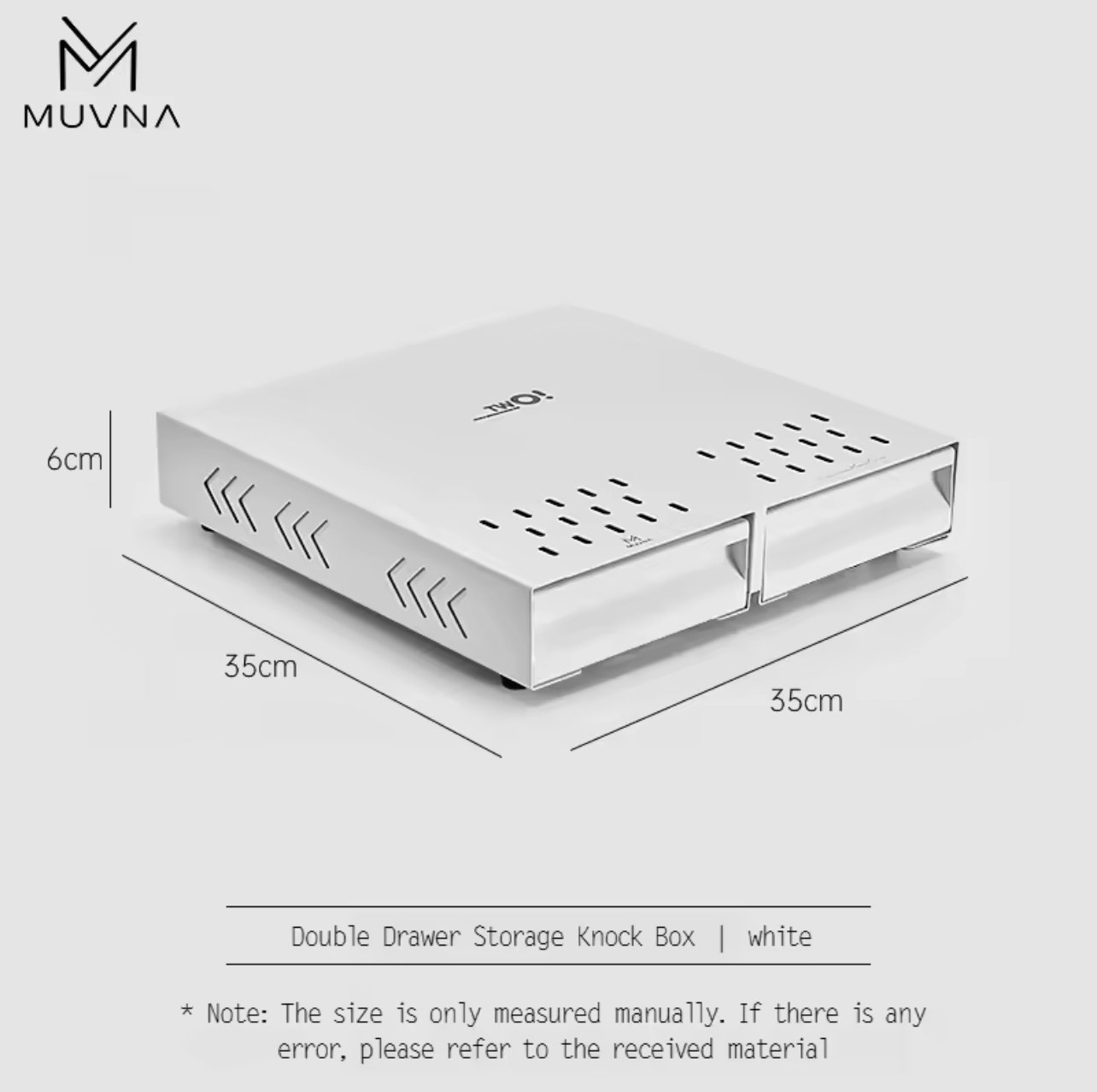 MUVNA Two Drawer Espresso Cracker Box