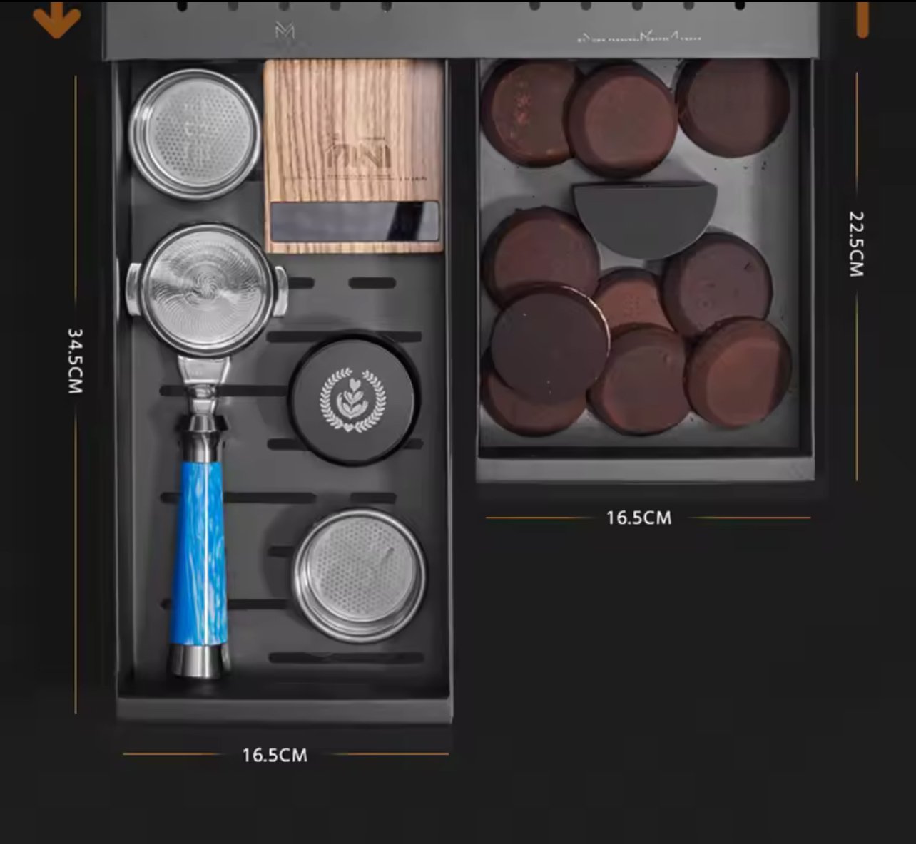 MUVNA Two Drawer Espresso Cracker Box - الصورة 7