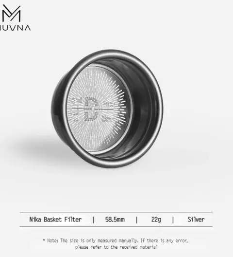 MUVNA High Precision Extraction Basket Filter Nika Series 22 g