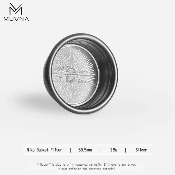 MUVNA High Precision Extraction Basket Filter Nika Series 18 g