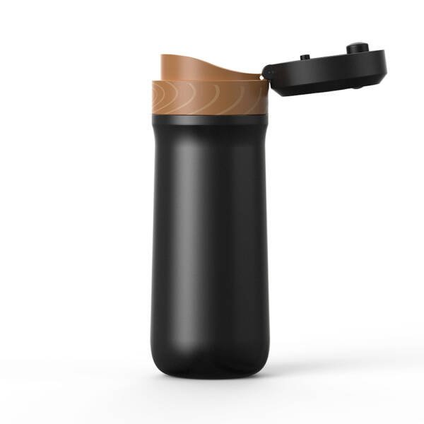 ⁦iCafilas Travel Stainless Steel Isolated French Press Coffee Mug⁩ - الصورة ⁦2⁩