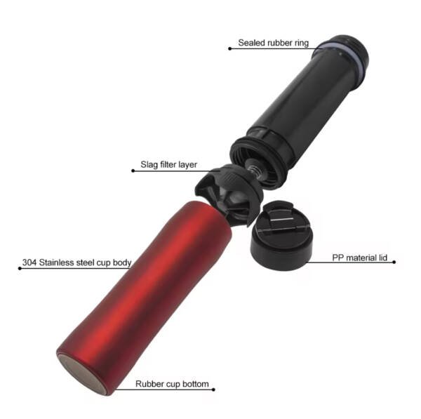⁦iCafilas  Stainless Steel French Press Coffee Maker⁩ - الصورة ⁦3⁩