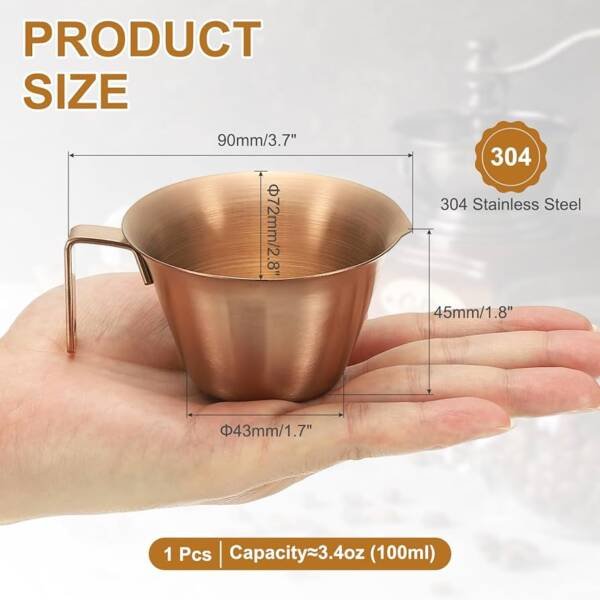 ⁦Stainless Steel Measuring Cup 100ml⁩ - الصورة ⁦3⁩