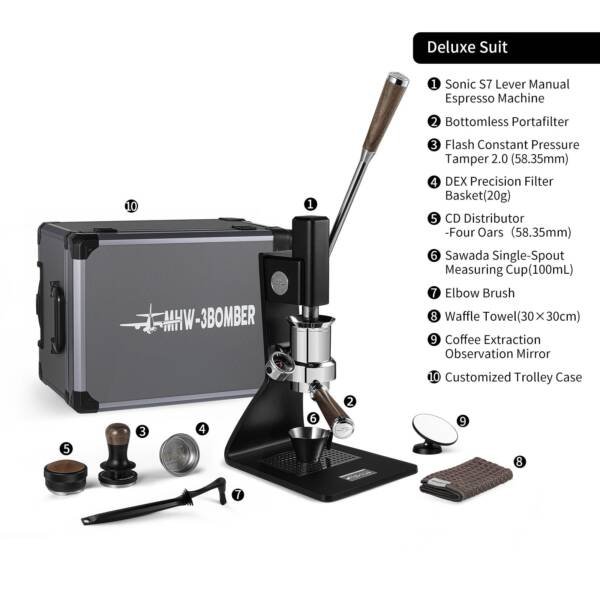 ⁦MHW-3BOMBER LEVER MANUAL ESPRESSO MACHINE SONIC S7⁩ - الصورة ⁦9⁩