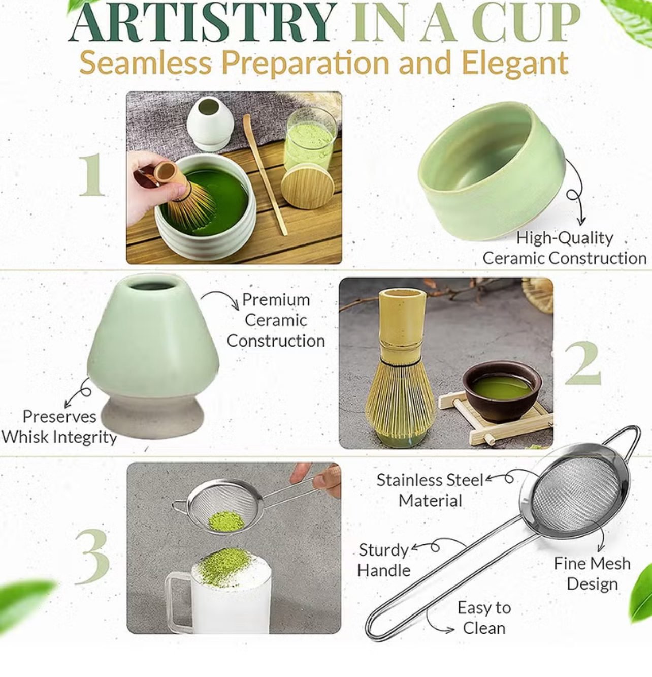 Matcha set 8 pcs - طقم ماتشا ٨ قطع - الصورة 4