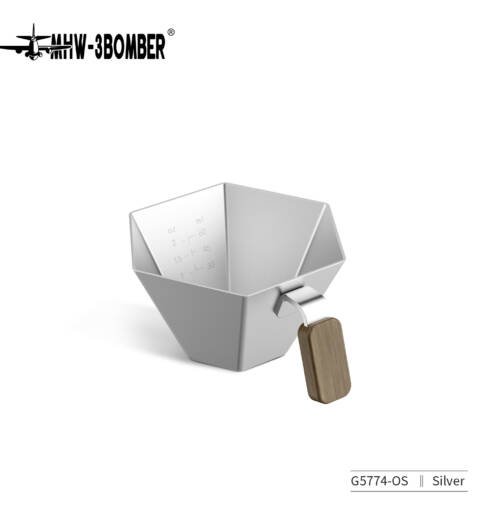 MHW-3BOMBER PRISM MEASURING CUP-Silver