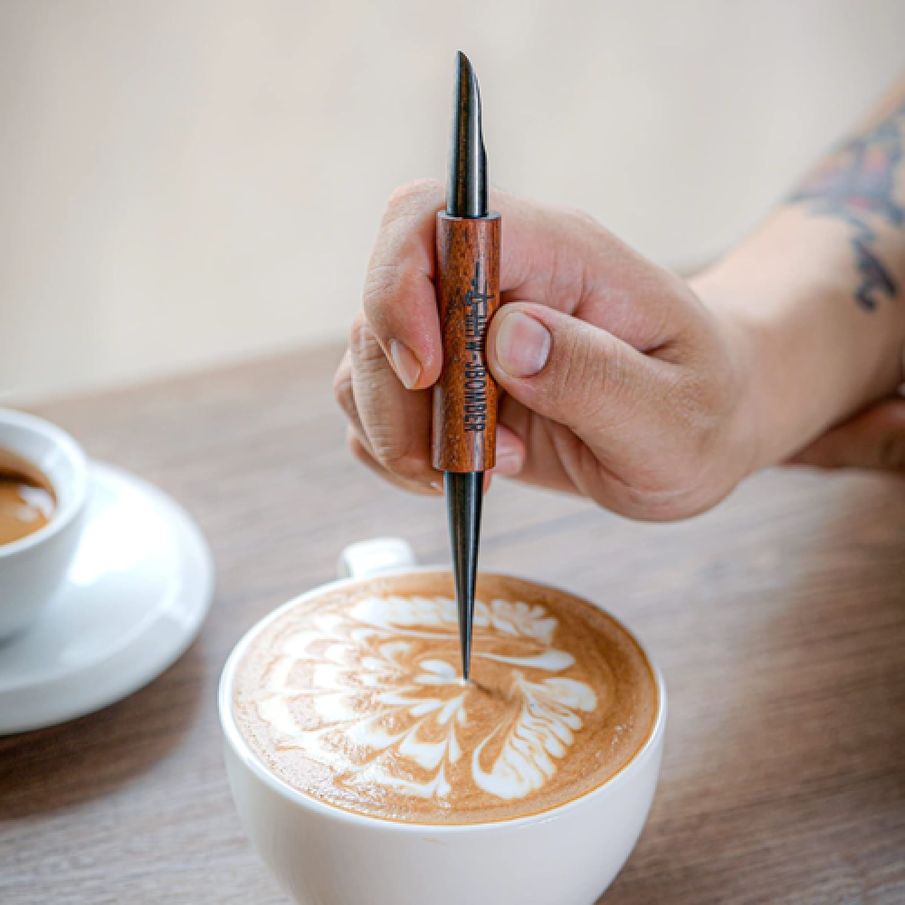 ⁦Mhw Coffee Art Needle-152mm-black- red rosewood⁩ - الصورة ⁦4⁩