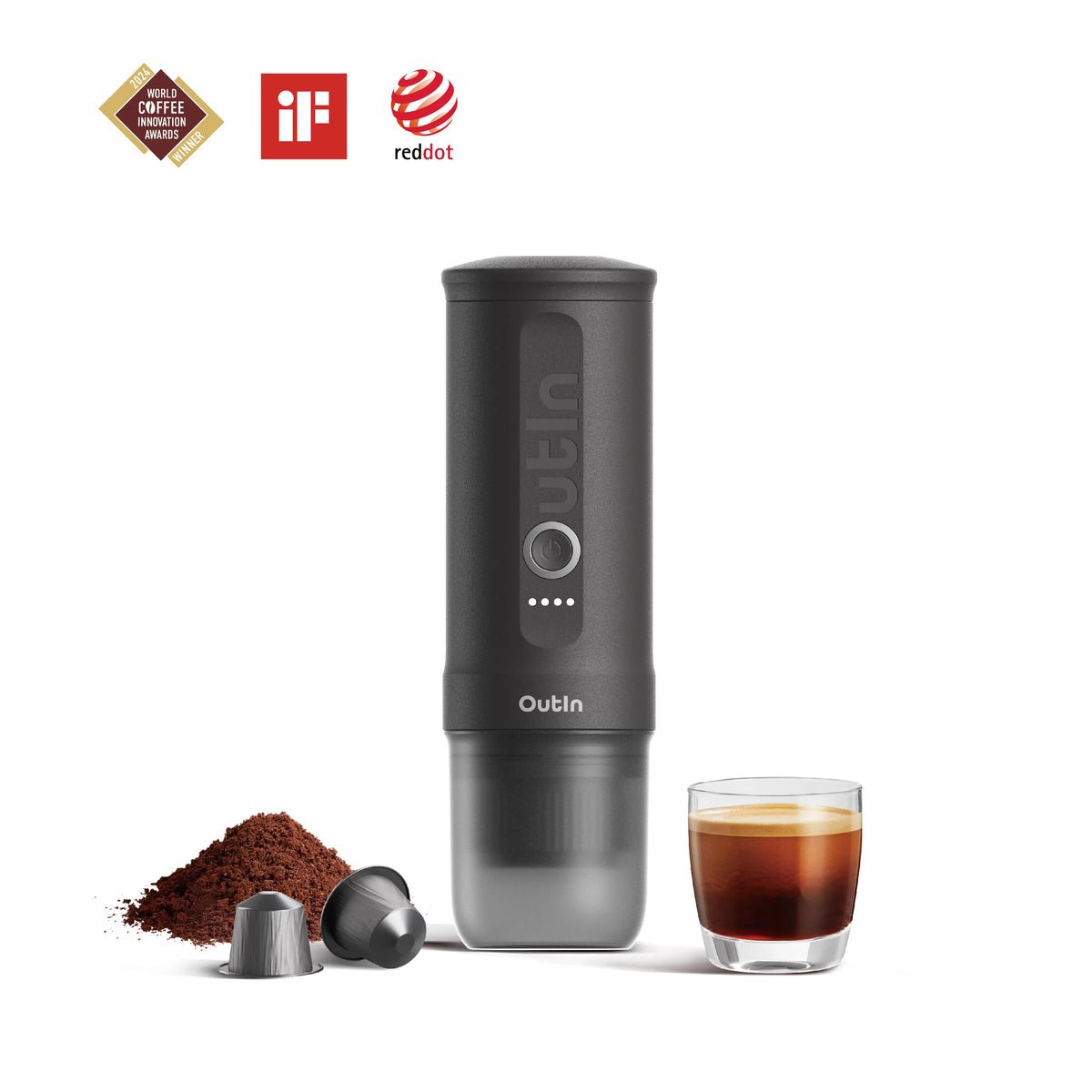 OutIn Nano Portable Espresso Machine (Space Grey)
