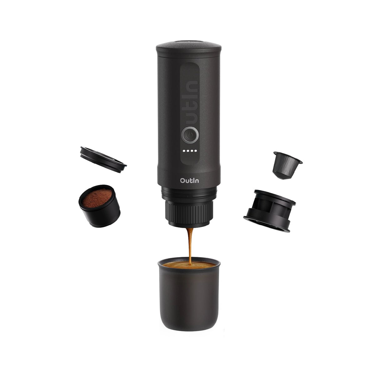 ⁦OutIn Nano Portable Espresso Machine (Space Grey)⁩ - الصورة ⁦2⁩