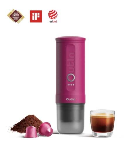 OutIn Nano Portable Espresso Machine (Fuchsia Pink)