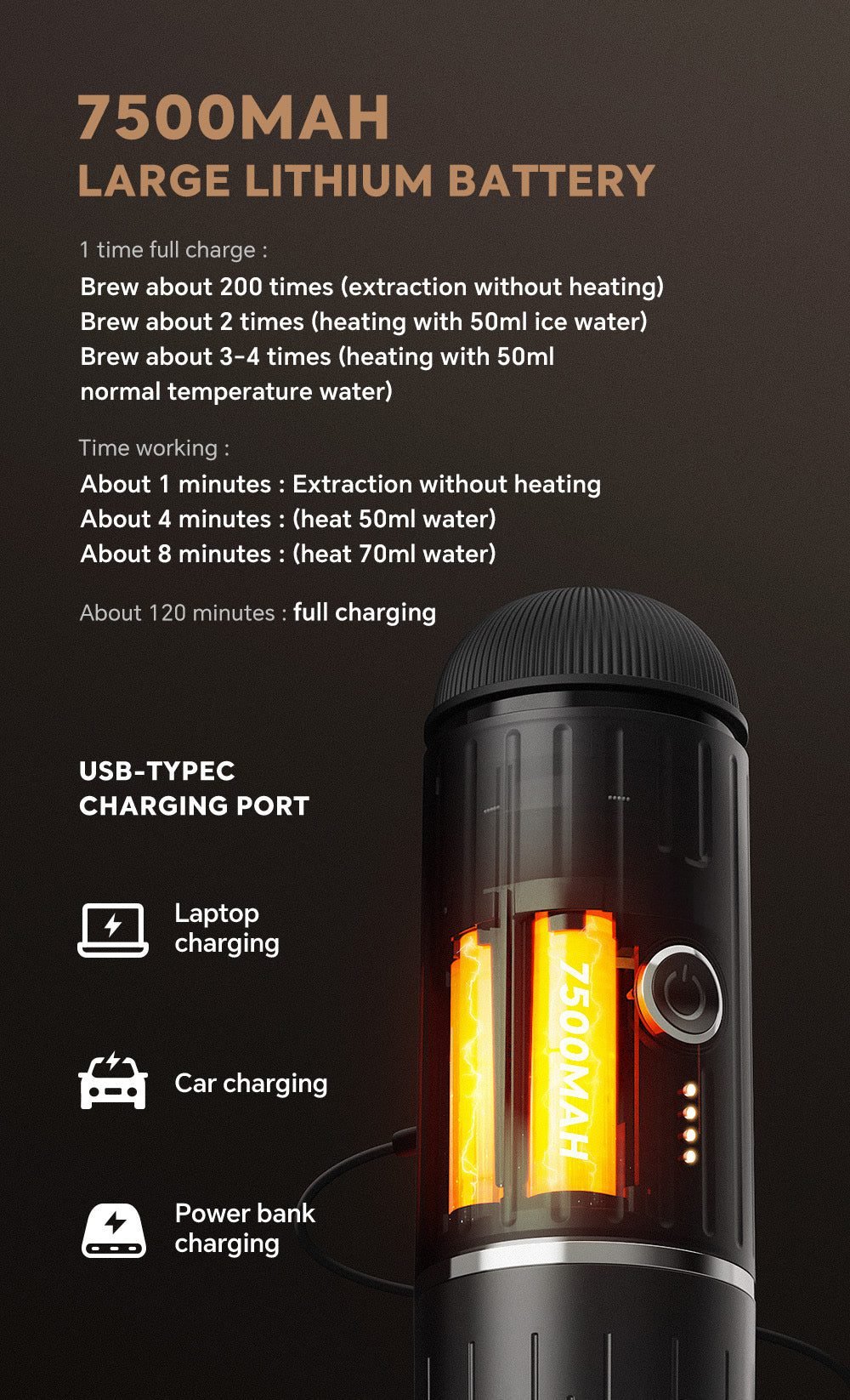 ⁦iCafilas Portable Espresso Make⁩ - الصورة ⁦7⁩