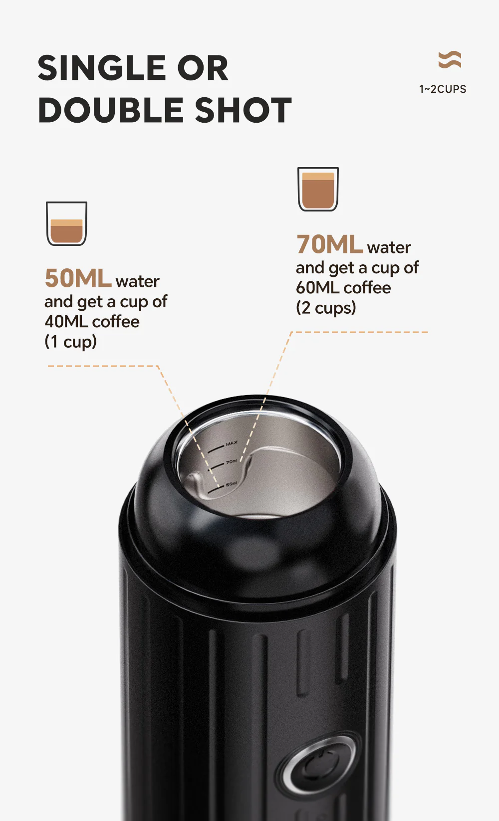 ⁦iCafilas Portable Espresso Make⁩ - الصورة ⁦6⁩