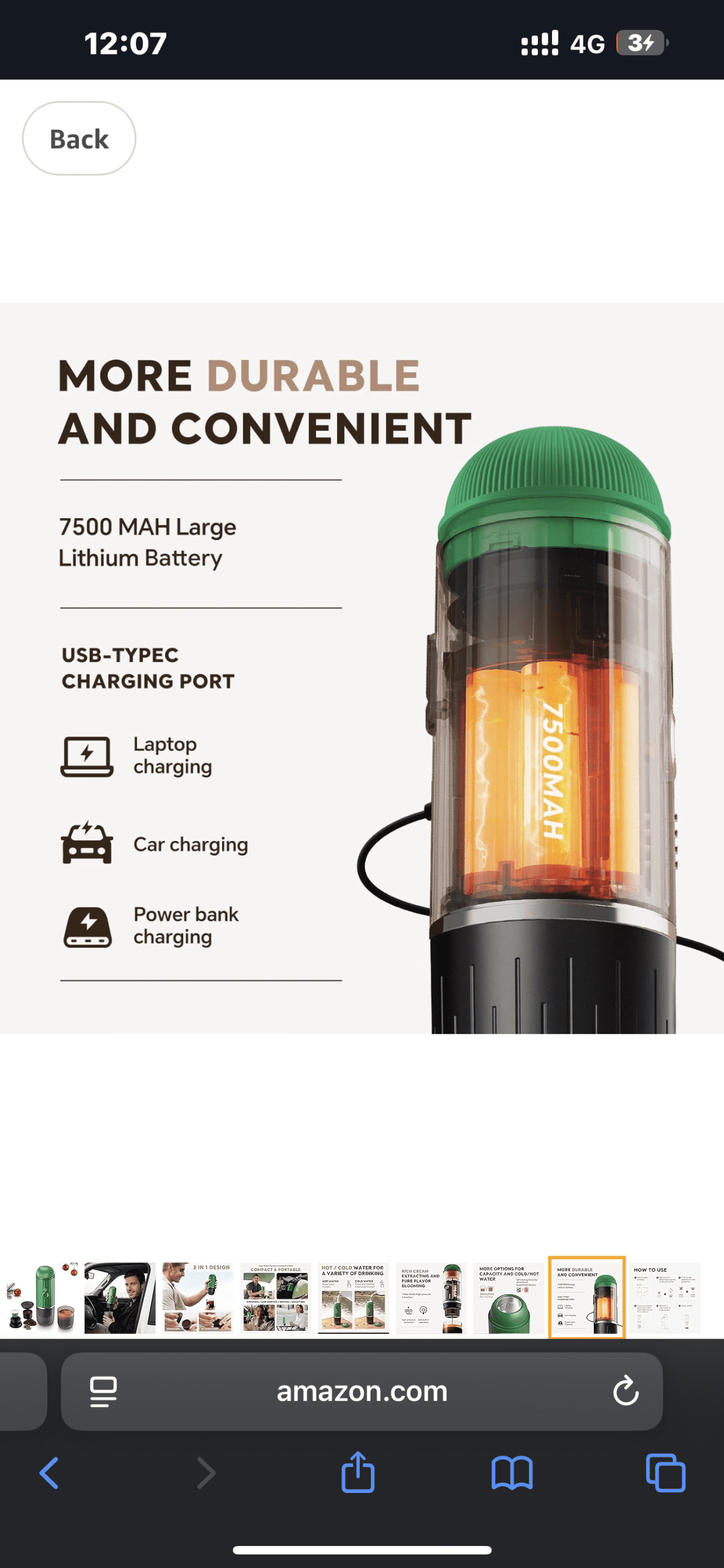 ⁦iCafilas Portable Espresso Maker⁩ - الصورة ⁦7⁩