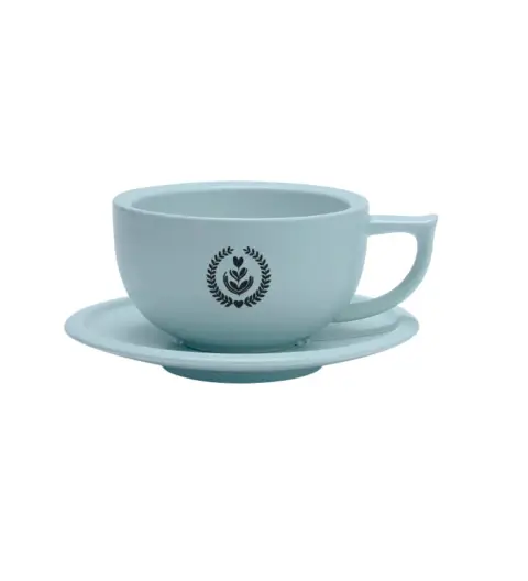 MUVNA Embossed Ceramic Latte Cup 280ml