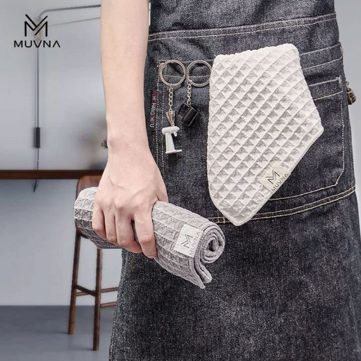 Muvna waffle towel gray 30 *70 cm - الصورة 2