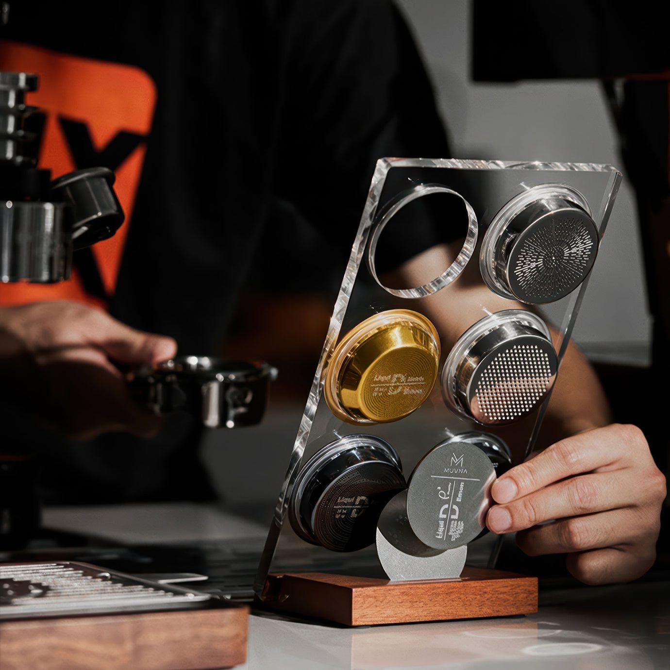 MUVNA coffee filter basket, and puck screen 3D storage rack - الصورة 8