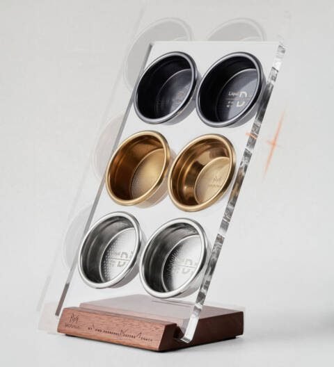 MUVNA coffee filter basket, and puck screen 3D storage rack