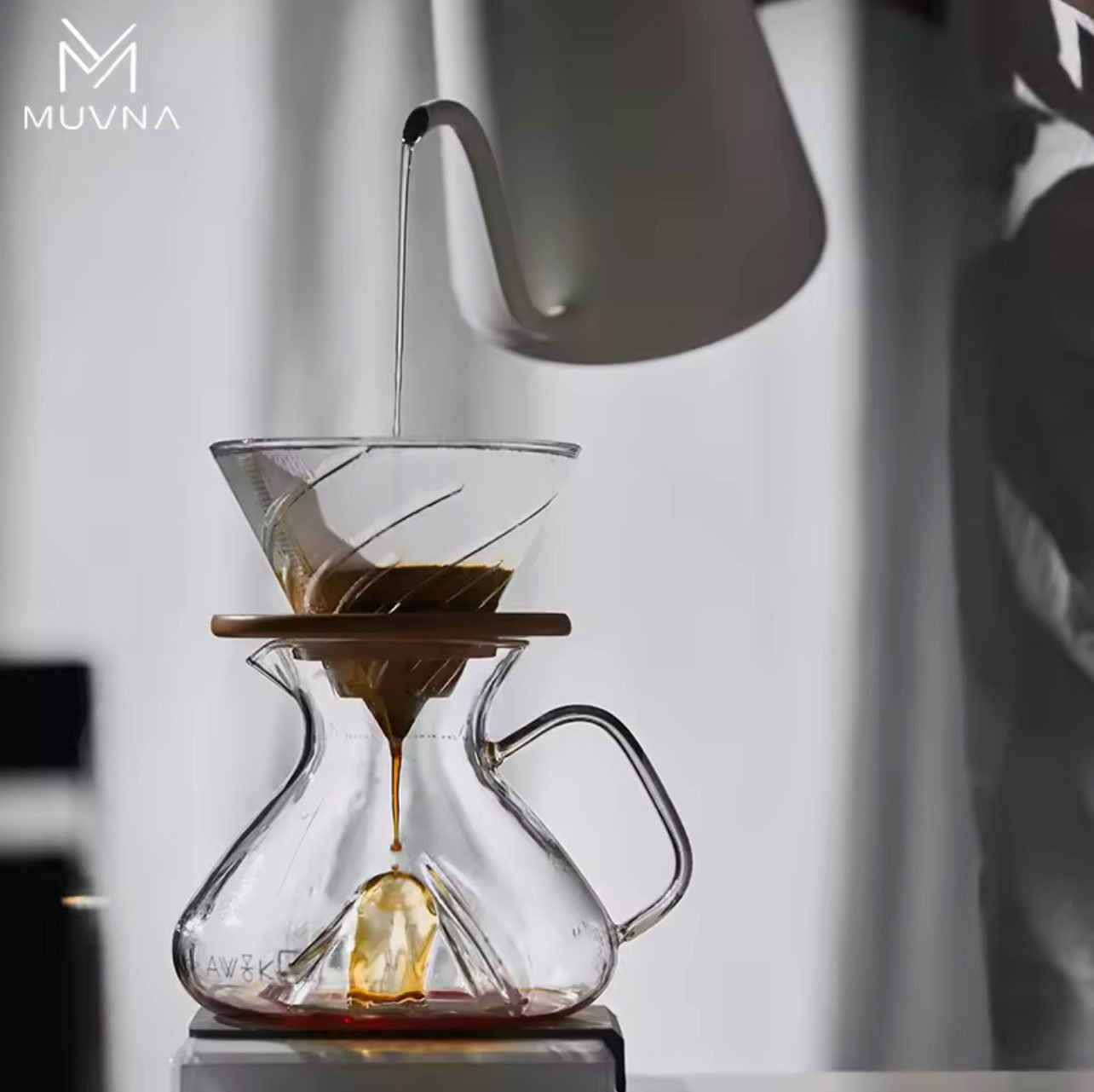 ⁦Muvna Tornado 450ml pour-over coffee maker set⁩ - الصورة ⁦2⁩
