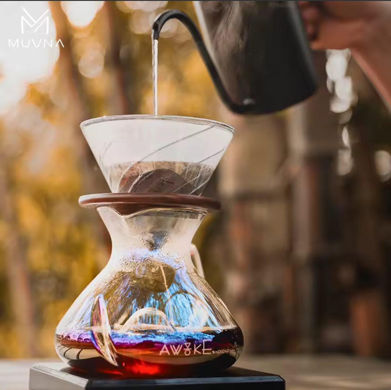 ⁦Muvna Tornado 450ml pour-over coffee maker set⁩ - الصورة ⁦6⁩