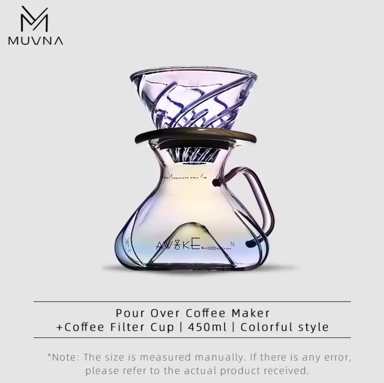 Muvna Tornado 450ml pour-over coffee maker set