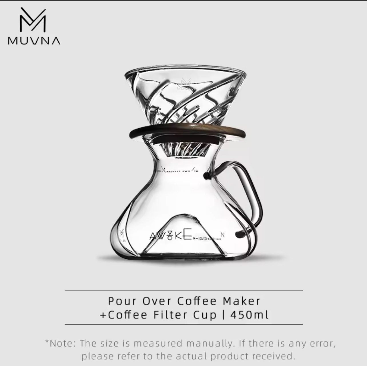 Muvna Tornado 450ml pour-over coffee maker set