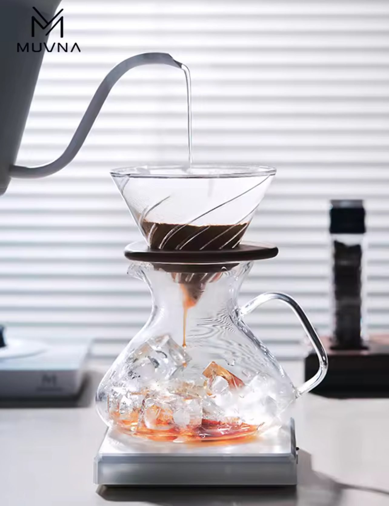 ⁦Muvna Tornado 450ml pour-over coffee maker set⁩ - الصورة ⁦5⁩